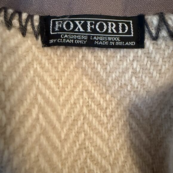 Foxford Cashmere Lambswool Cardigan Wrap Poncho Vintage One Size Made In Ireland - Picture 4 of 5